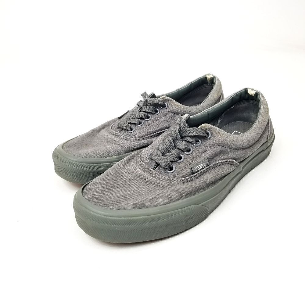 Vans Off The Wall Low Gray Skateboarding Shoes Mens Size 9 Womens Size 10.⁵